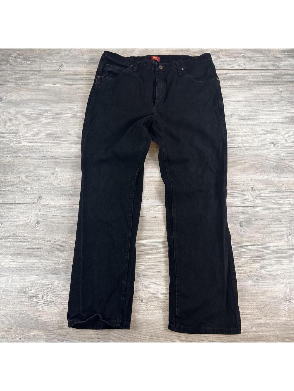 Wrangler Jeans Mens 38x32 Black 36MWZ Slim Fit Cowboy Rodeo Western Y2K